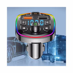 Car Bluetooth-compatible 5.0 FM Transmitter Wireless Handsfree Audio Receiver MP3 Player LED 3.1A Dual USB Fast Charger