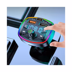 Car Bluetooth-compatible 5.0 FM Transmitter Wireless Handsfree Audio Receiver MP3 Player LED 3.1A Dual USB Fast Charger