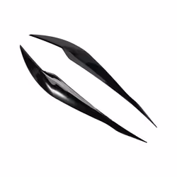 Pair For BMW 3 Series F30 F35 2013-2018 Headlight Cover Eyelid Gloss Black Headlight Eyebrow