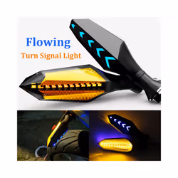 1pcs 8mm Motorcycle LED Turn Signal Lamp Sequential Flowing Flash Indicator Lights Amber Running Light Motorcycle Tail Light