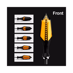 1pcs 8mm Motorcycle LED Turn Signal Lamp Sequential Flowing Flash Indicator Lights Amber Running Light Motorcycle Tail Light