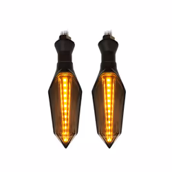 1pcs 8mm Motorcycle LED Turn Signal Lamp Sequential Flowing Flash Indicator Lights Amber Running Light Motorcycle Tail Light