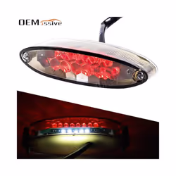 Universal 28-LED Smoked Rear Tail Light Brake Number License Plate Lamp Motorcycle ATV Quad Street Bike Off Road Lighting