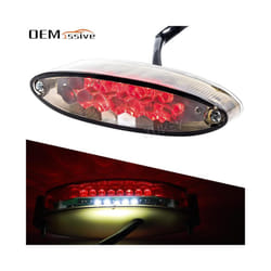 Universal 28-LED Smoked Rear Tail Light Brake Number License Plate Lamp Motorcycle ATV Quad Street Bike Off Road Lighting