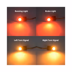 Motorcycle Turn Signal LED Mini Brake Light Front Rear Running Lamp Black/Chrome Universal For Harley Touring Softail Sportster
