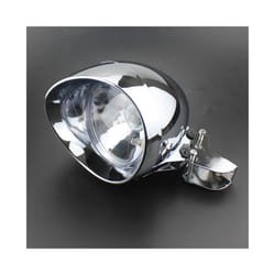 12V 35W Motorcycle Chrome Bullet Headlight High /Low Beam Front Head Light with Headlamp Bracket For Honda Yamaha Suzuki
