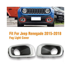 2pcs Fog Light Cover Bezels (LH+RH) For Jeep Renegade 2015-2018 Pair Fog Light Cover Bezel Bumper Lamp Front Car Accessory