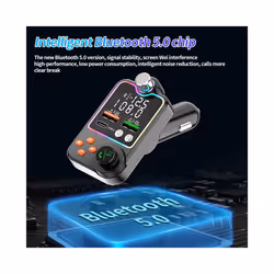 Car FM Transmitter Modulator Bluetooth 5.0 FM Transmiter 3.1A Dual USB Port PD Charging Handsfree Car Kit Wireless Aux Audio