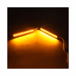 2Pcs 12 LED Moto Signal Lights Sequential Water Flowing Mini Strips Motorcycle Car Strips Led Turn Signal Flasher Lights