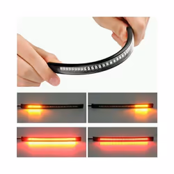 1 set Flexible 48 LED Motorcycle Light Bar Strip Tail Turn Signal Tail Rear Brake Stop Bulb Lamp Brake Light 12V