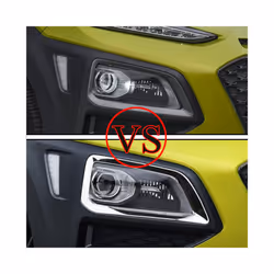 For Hyundai Kona Encino Kauai SUV 2017 2018 2019 2020 Chrome Car Front Fog Light Lamp Cover Trim Foglight Bezel Trim Accessories