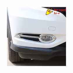 2 PCS Front Bumper Grill Fog Light Cover Grille Trim for Honda HR-V HRV Vezel 2014-2020 ABS Chrome Trim Foglight Protector
