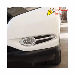 2 PCS Front Bumper Grill Fog Light Cover Grille Trim for Honda HR-V HRV Vezel 2014-2020 ABS Chrome Trim Foglight Protector