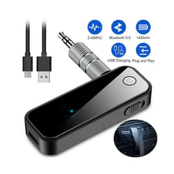 PIX-LINK B46 USB Wireless Bluetooth-Compatible 5.0 Car Cell Phone Audio Transmitter Receiver Adapter 3.5mm Aux Car Converter