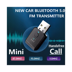 FM01 USB Car Bluetooth 5.1 audio Receiver FM Handsfree Call Car Kit Auto Wireless Audio Car Adapter Accessories