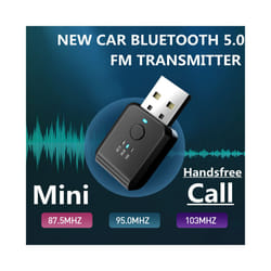FM01 USB Car Bluetooth 5.1 audio Receiver FM Handsfree Call Car Kit Auto Wireless Audio Car Adapter Accessories