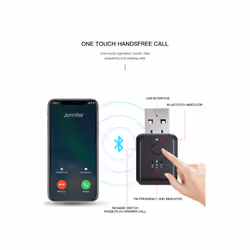 FM01 USB Car Bluetooth 5.1 audio Receiver FM Handsfree Call Car Kit Auto Wireless Audio Car Adapter Accessories