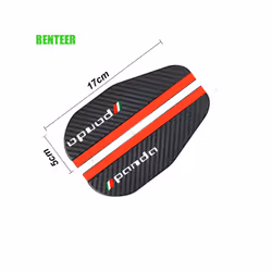 2Pcs Carbon Fiber Rearview Mirror Eyebrow Cover Sticker For Fiat Panda