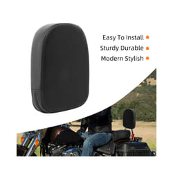 Motorcycle Backrest Sissy Bar Rear Pad Leather Black Cushion Universal For Harley Yamaha Honda Suzuki Kawasaki Chopper Cruiser