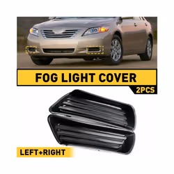 2x Front Lower Bumper Fog Light Cover Black Hole Grill Decor Bezel For 2007 2008 2009 Toyota Camry Without Fog Lamp Accessori ...