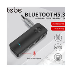 Tebe 2 IN 1 Aux Bluetooth 5.3 Audio Receiver Transmitter Wireless Audio Music Adapter With Clip Handsfree Car Kit For TV