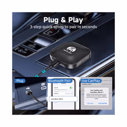 Birgus Wireless Carplay Adapter 2.4G+5.8GHz WiFi Bluetooth Apple Carplay Dongle With Hi Siri Ai Box Car Radio Accessories