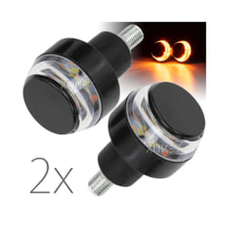 Motorcycle Turn Signal Light Handlebar End 12LEDs Scooter Blinker Front Light for Chopper Sportster Cruiser Cafe Racer Classic