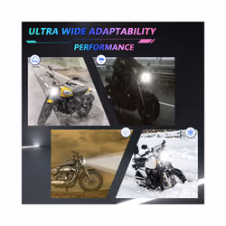1Pcs 5.75 inch Motorcycle LED Headlight Skull Patternwith High/Low Beam Turn Signal Colorful Angle Eye Light LED Headlight