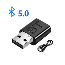 USB Bluetooth 5.0 Adapter Bluetooth Receiver USB Dongle Adapter Car Hands-free Call Wireless Adapter Transmitter for Laptops