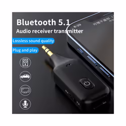 2-in-1 Wireless Bluetooth 5.1 Transceiver Transmitter Adapter 3.5mm Jack Car Music Audio Aux A2DP Headset Receiving
