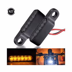 2pcs Motorcycle Mini Turn Signal Light 8mm Amber Flashing Signal Lamp 6LED Running Light for Cafe Racer Bobber Herlay Sportst ...