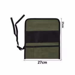 1PCS Oxford Cloth Roll Up Tool Bag 33x27cm Grey Multiple Pockets Multi-Purpose Wrench Pouch Hanging Tool For Storing Tools