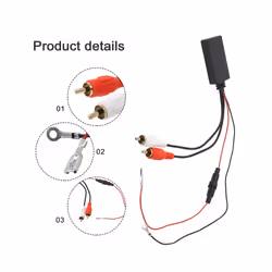 10m 12V Car Wireless V5.0 Bluetooth Receiver Module Music Radio Stereo Audio Cable AUX Adapter 2 RCA Stecker Adapter Cable