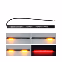 Flexible LED Motorcycle Light Bar Strip Tail Turn Signal Tail Rear Brake Stop Bulb Lamp Brake Light 2835 3014 48 SMD Dual