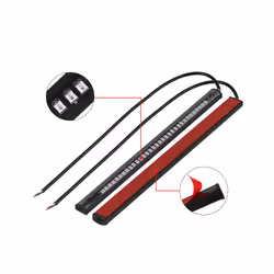 Flexible LED Motorcycle Light Bar Strip Tail Turn Signal Tail Rear Brake Stop Bulb Lamp Brake Light 2835 3014 48 SMD Dual
