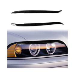 For BMW 5 Series E39 1995-2003 Piano Black Glossy Front Headlight Eyebrow Decorative Frame For Headlight