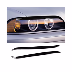 For BMW 5 Series E39 1995-2003 Piano Black Glossy Front Headlight Eyebrow Decorative Frame For Headlight