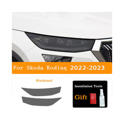 1Pair For Skoda Kodiaq 2016-Present Car Headlight Protective Film Protection Tint Black Transparent TPU Stickers Auto Accessorie - 22-23 Blackened