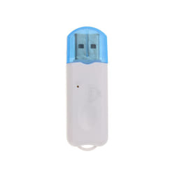 Wireless V5.0 USB Car Bluetooth Audio Adapter MP3 Music Receiver Stereo For AUX Home Speakers PC Handsfree Cellphone Call - WHITE