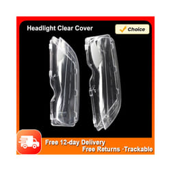 One Pair of Headlight Clear Cover Headlamp Lens Front Headlamp Lens Replacemnt for BMW E46 3-series 4 Door 02-05 Headlight