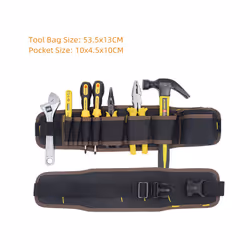Tool Bags Electrician Tools Waist Storage Bag With Belt for Pocket Wrench Pliers Wire Organizer Electrician Tools Belt - Coff ...