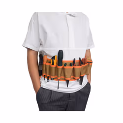 Tool Bags Electrician Tools Waist Storage Bag With Belt for Pocket Wrench Pliers Wire Organizer Electrician Tools Belt - Coffee