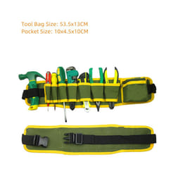 Tool Bags Electrician Tools Waist Storage Bag With Belt for Pocket Wrench Pliers Wire Organizer Electrician Tools Belt - Yellow