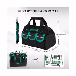 Repair Tool Storage Bag, Multifunctional Oxford Cloth Waterproof Tool Kit, Large Capacity, Wear-resistant, Scratch Resista - ...