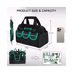 Repair Tool Storage Bag, Multifunctional Oxford Cloth Waterproof Tool Kit, Large Capacity, Wear-resistant, Scratch Resista - 3812