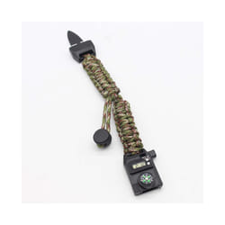 Multi-function 7-in-1 Survival Bracelet Men Women Outdoor Camping Hiking Rescue Emergency Paracord Bangles Compass Whistle - Camouflage