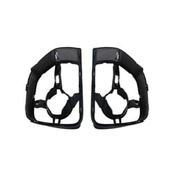 Pair Front Bumper Fog Lights Cover Fog Light Grill Grille For -BMW X6 E71 2008-2014 51117210936 51117210935 - Black