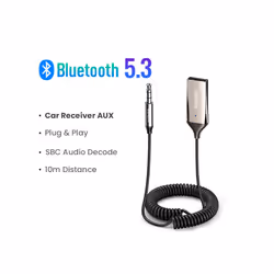 Bluetooth Receiver 5.3 Adapter Hands-Free Car Kits AUX Audio 3.5mm Jack Music Wireless Receiver for Car BT Transmitter - Spac ...