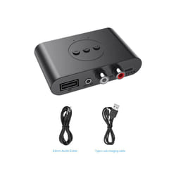 Wireless Audio Receiver Bluetooth 5.2 NFC Audio Adapter U Disk RCA 3.5mm AUX Jack Stereo Music Receiver Car Speaker Amplifier - without RCA