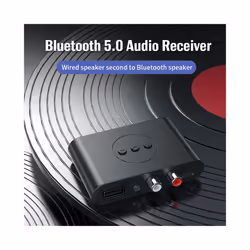 Wireless Audio Receiver Bluetooth 5.2 NFC Audio Adapter U Disk RCA 3.5mm AUX Jack Stereo Music Receiver Car Speaker Amplifier - With RCA